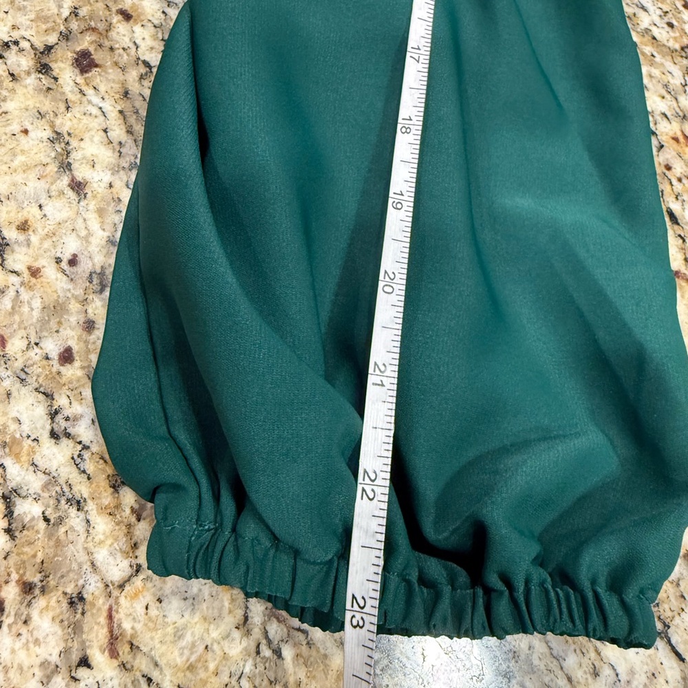 BELONGSCI deep green midi dress SZ XL - Picture 13 of 15